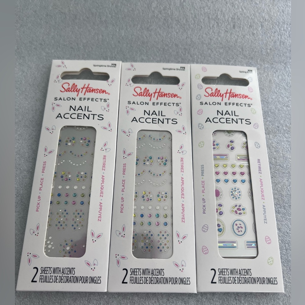 Sally Hansen Easter Spring Salon Effects Nail Accents Stickers 3 Pk 2 Sheets Ea.